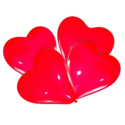 4 Luftballons Großes Herz in Rot, 30 cm