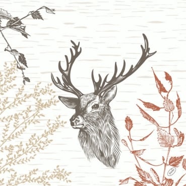 Duni Klassik Servietten Wood & Deer, 40 x 40 cm