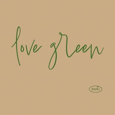 Duni ecoecho® Zelltuch Servietten Love Green, 33 x 33 cm