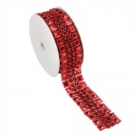 2,5 Meter Tischband mit Strass Optik in Rot 2,5 Meter Tischband mit Strass Optik in Rot