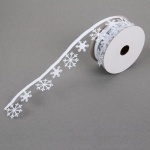 3 Meter Weihnachtsband Eiskristalle mit Kleberand 3 Meter Weihnachtsband Eiskristalle mit Kleberand