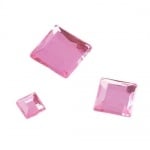 110er Pack Streu Glamoursteine Quadrat in Rosé 110er Pack Streu Glamoursteine Quadrat in Rosé
