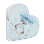 Bonboniere Herz Teddy in Hellblau Bonboniere Herz Teddy in Hellblau