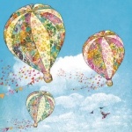 20er Pack Servietten Heißluftballon 33 x 33 cm 20er Pack Servietten Heißluftballon 33 x 33 cm