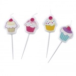 4er Pack Mini-Figurenkerzen Cupcake 4er Pack Mini-Figurenkerzen Cupcake