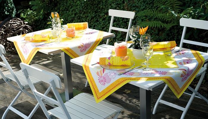 Tischdekoration Summer Story Orange Mustertisch Tischdekoration Sommer von Duni bei Tafeldeko