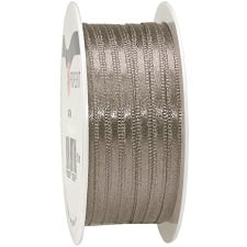 Satinband Adria 3 mm in Taupe