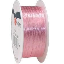 Satinband Adria 3 mm in Rosa