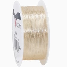 Satinband Adria 3 mm in Creme