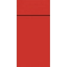 Duni Duniletto Bestecktaschen Slim in Rot
