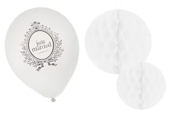 Hochzeit Raumdeko, Luftballons, Girlanden, Wimpelketten