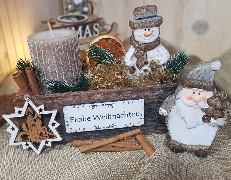 Dekobeispiel kleine Weihnachtskiste
