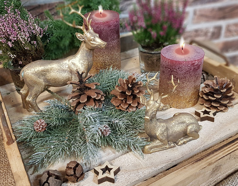 Lichterdeko Idee stilvolle Hirsche