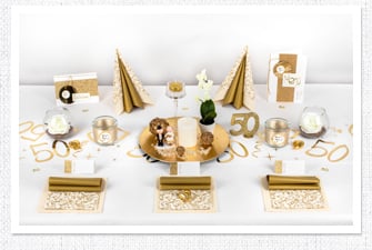 Goldene Hochzeit Tischdekoration In Grosser Auswahl Tafeldeko De