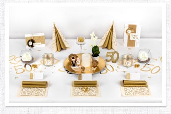 Goldene Hochzeit Mustertische