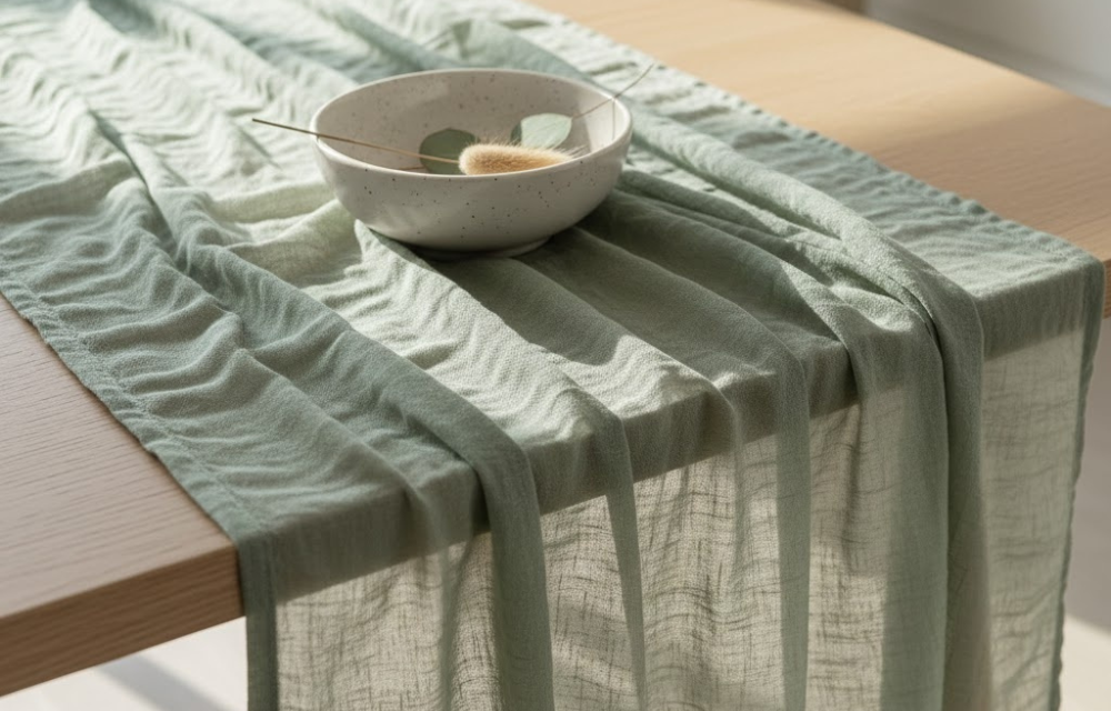 Tischläufer in verschiedenen Materialien und Farben