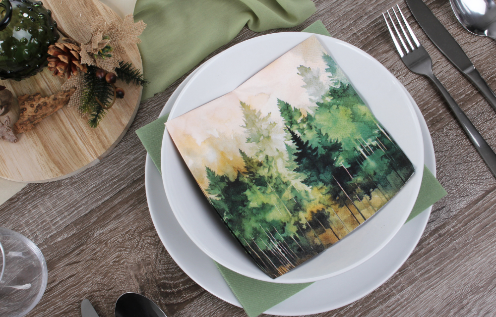 Deko zum Motto Wald und Wild.