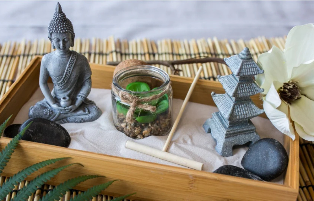 Zen Garten Buddha Sand.