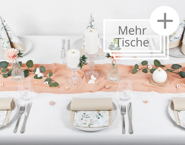 Tischdeko Mustertische zur Hochzeit