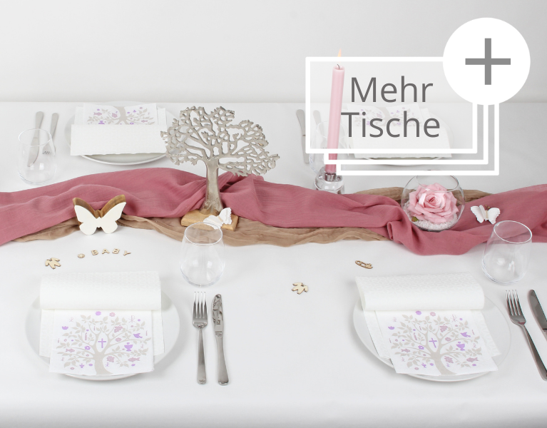 Tischdeko Mustertische Taufe Baby Party