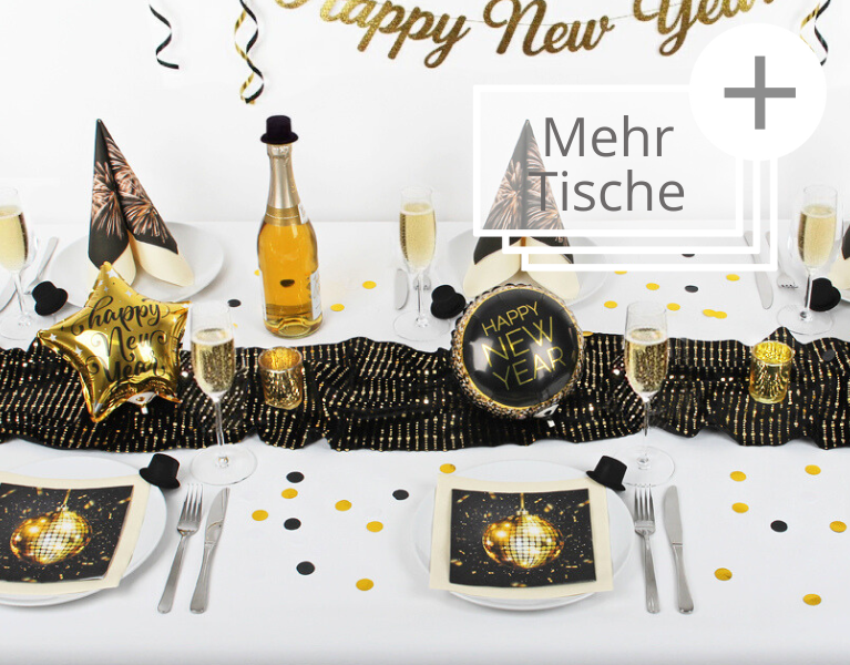 Tischdeko Mustertische Silvester Sylvester