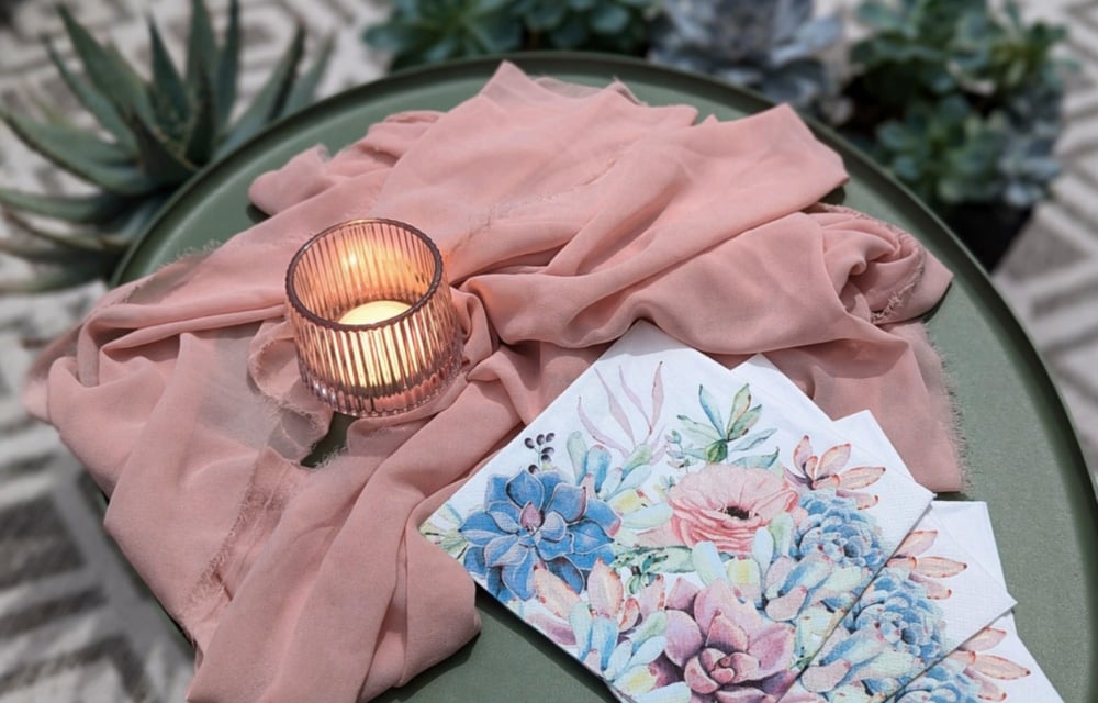 Sommerdeko in Pastell