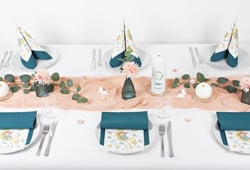 Dekorierte Mustertische Taufe Baby Party