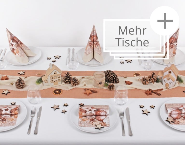Tischdeko Mustertische für Weihnachten