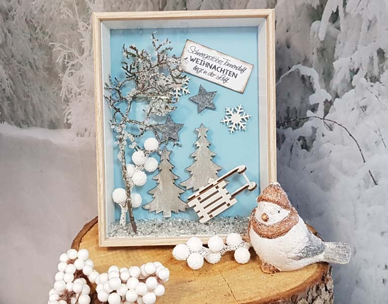 Winterdeko Bilderrahmen - Mit den passenden Accessoires einfach selbst gestalten!