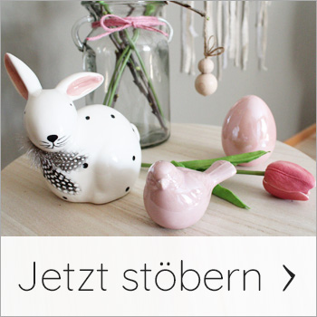 Verspielte Frühlingsdeko kombiniert mit Naturmaterialien.