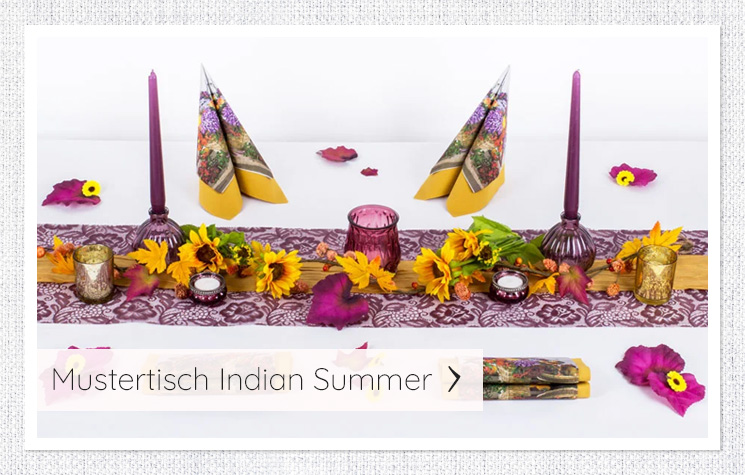 Tischdeko Mustertisch Indian Summer