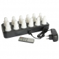 12er Set Duni LED Kerzen mit Fernbedienung und Ladestation