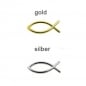 Christlicher Fisch in Gold & Silber.