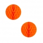 2er Set Mini Wabenbälle in Orange, 10 cm