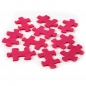 10 Filz Puzzleteile Kommunion, Hochzeit in Pink, 40 mm