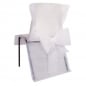10 Einweg Stuhl Hussen mit Schleife in Weiß, aus Vlies