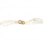5 Meter Trendy Band mit Perlen und Doppelringe in Creme/Gold