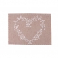 Filz Tischset Ornament Herz in Grau-Rot meliert, 45 x 30 cm.