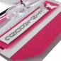 Einladungskarte Schmetterlinge, Schleife in Pink.