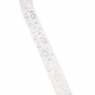 20 Meter Organza Tischband, Fische in Weiß/Silber, 12 mm