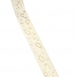 20 Meter Organza Tischband, Fische in Creme/Gold, 12 mm.