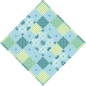 Duni Dunisilk Mitteldecken Maja - Abwischbare Mediterrane Sommer-Mitteldecken im Patchwork-Look in den Farben des Meeres.