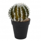 Kunst Kaktus rund im Töpfchen, 15 cm