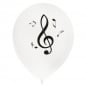 8 Luftballons Noten, Musik in Weiß/Schwarz