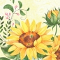 Duni Zelltuch Servietten Sunflower, 33 x 33 cm