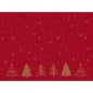 Dunicel Tischset in Rot mit goldfarbenem Tannenbaum Muster der Serie Shimmer Trees.