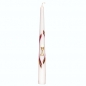 Stabkerze mit Kelch, Hostie in Gold-Bordeaux