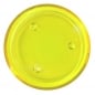 Glas Kerzenteller rund in gelb, 10 cm