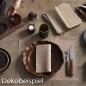 Dekobeispiel Bio Dunisoft® Servietten in Eco Brown, 100 % kompostierbar, 40 x 40 cm.