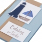 Einladungskarte Taufe, Leuchtturm, Boot